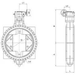 Wafer type butterfly valve with double eccentricity with stainless-steel body and stainless steel with molybdenum disk and PTFE seat, DN2000, PN10. PA700 series 
